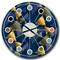 Designart 'Retro Luxury Waves In Gold And Blue Ix Mid-Century Modern Wall Clock
